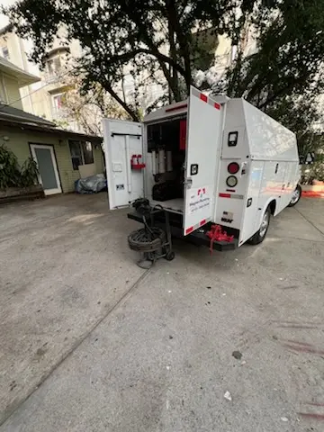 Magnet Plumbing service vehicle on-site for Water Heater Repair in Rombury Oaks